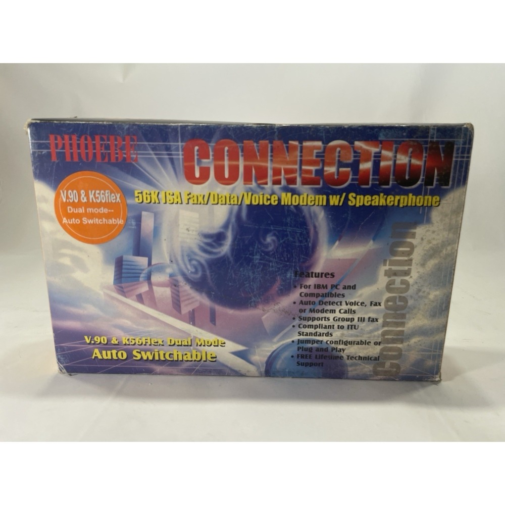 PCI Modem Phoebe Fax/Data Internal Card 56K BPS Voice Speakerphone NEW Boxed V90